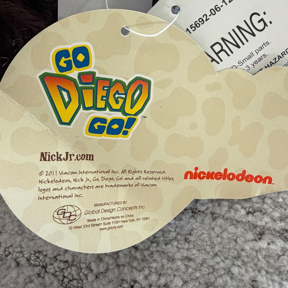 Nickelodeon Go Diego Go Plush Character Backpack Kids 20" Vintage Y2K NWT New - Picture 7 of 8